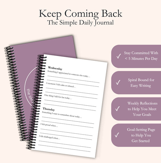 Keep Coming Back – the simple daily journal. Made by an Austin therapist, for her fellow humans :) | BLUSH